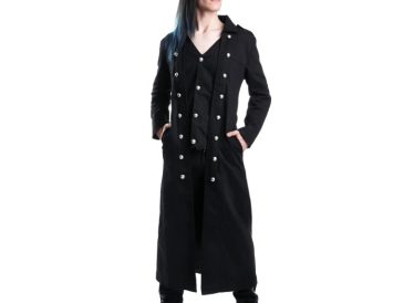 Mens black trench coats gothic fashion